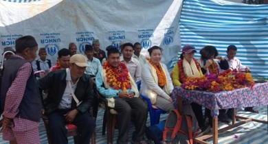 being welcomed at school rebuilding field visit