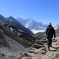 Trekking on the way to Everest Base Camp and Gokyo Lakes
