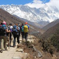 Walking ahead to Everest Base Camp Trek