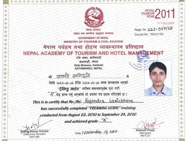 Trekking Guide Certificate 
